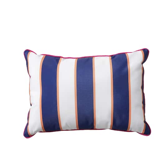 14" x 20" Striped Lumbar Outdoor Pillow by Ashland®